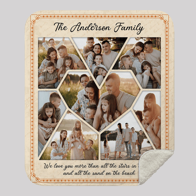 Personalized Family Photo Collage Blanket