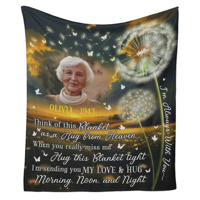 A Hug From Heaven - Personalized Memorial Blanket