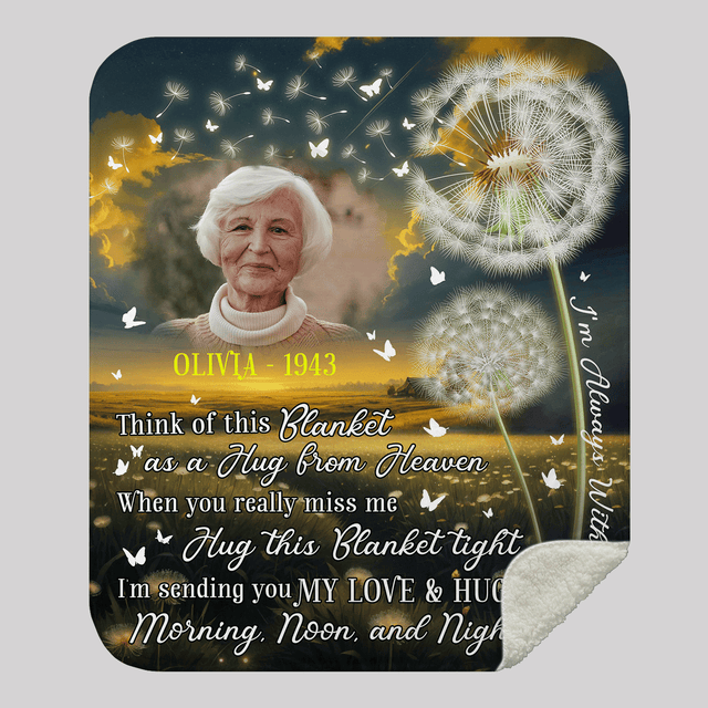 A Hug From Heaven - Personalized Memorial Blanket