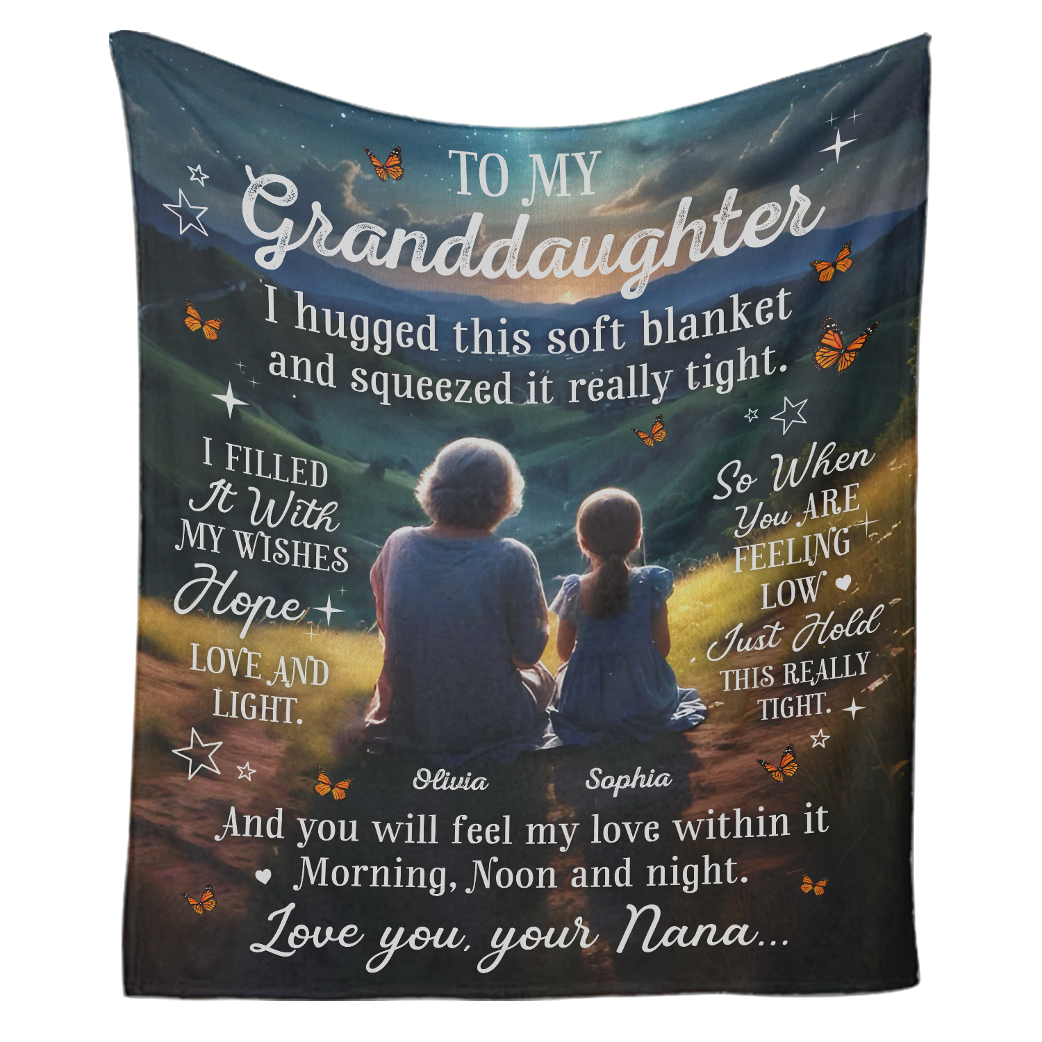 To My Loved One Personalized Blanket – Customizable Name & Photo