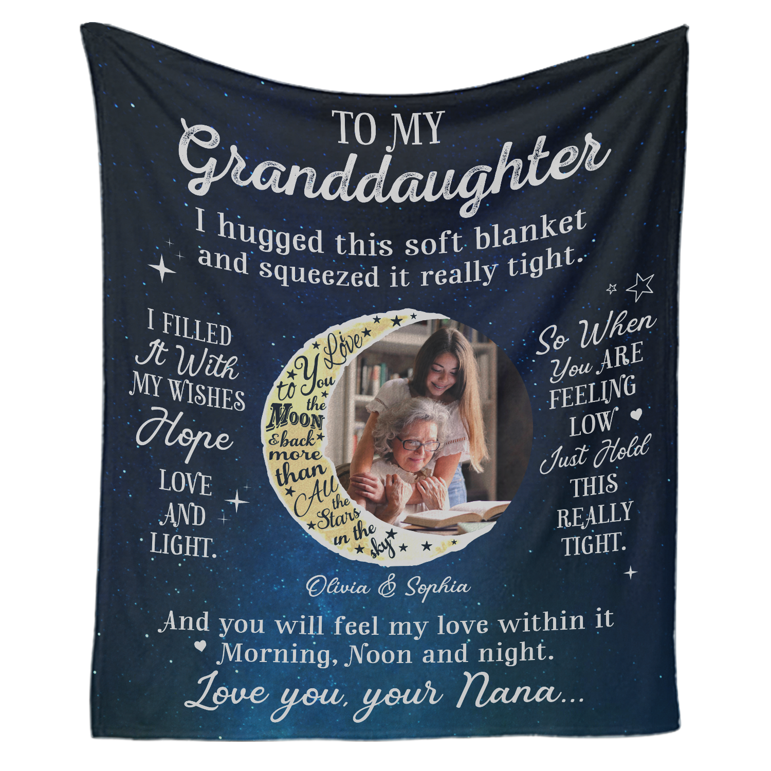 To My Loved One Personalized Blanket – Customizable Name & Photo