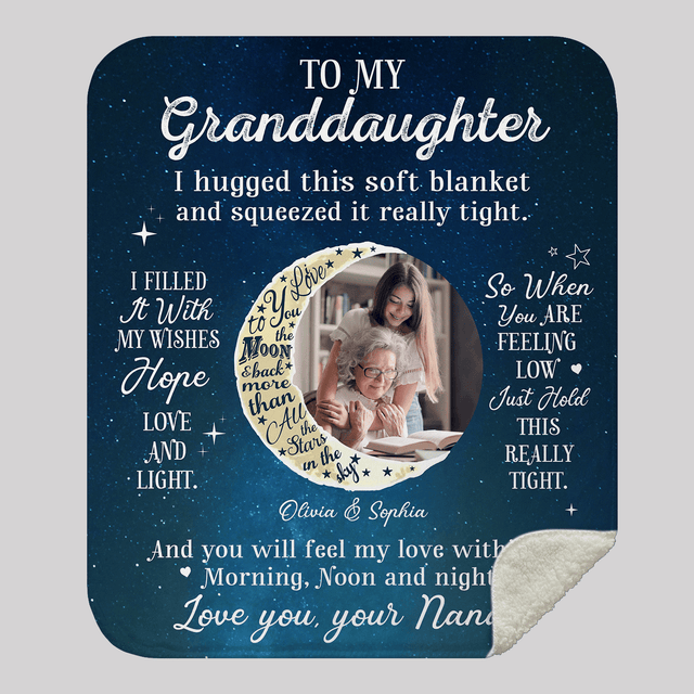 To My Loved One Personalized Blanket – Customizable Name & Photo