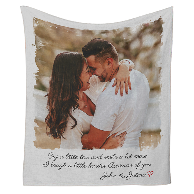 Personalized Photo, Quote, and Names Blanket