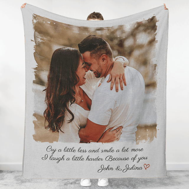 Personalized Photo, Quote, and Names Blanket