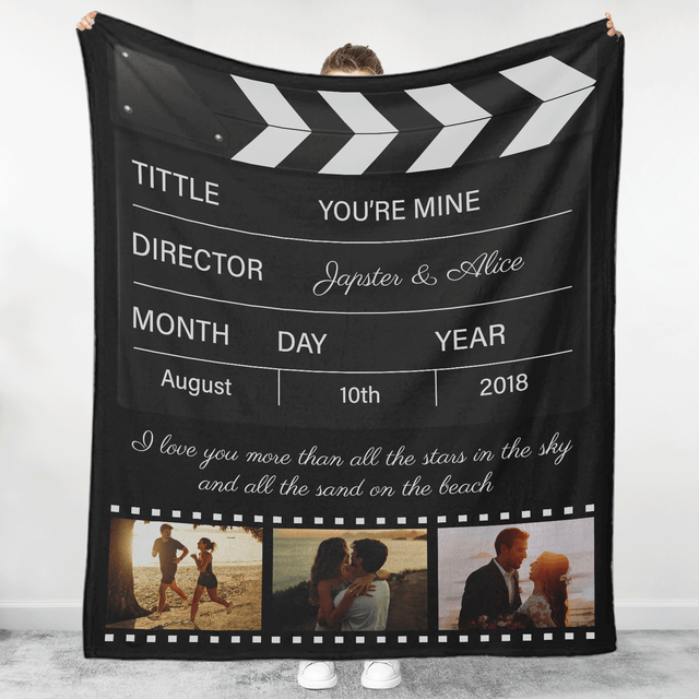 Personalized Movie Blanket – Celebrate Your Story in Cinematic Style