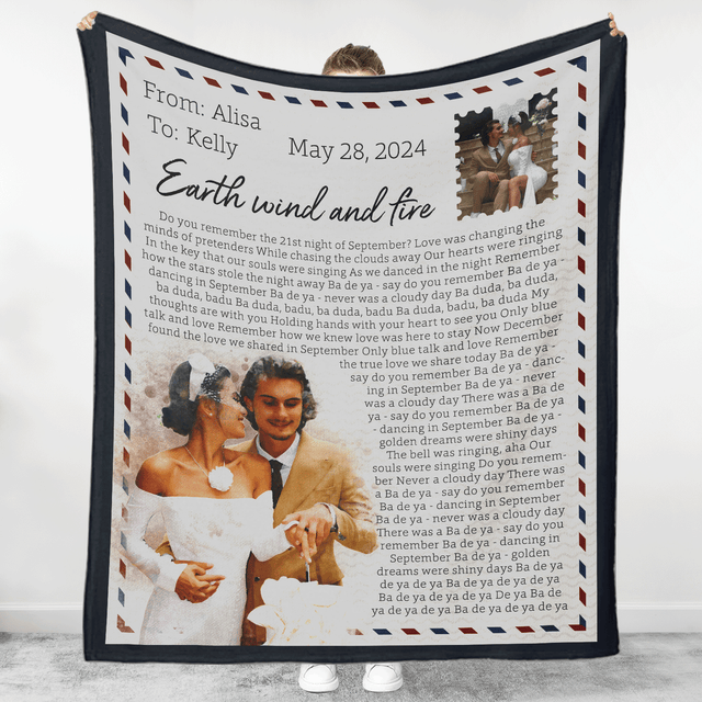 Custom Love Letter Blanket - Perfect Gift for Weddings & Anniversaries