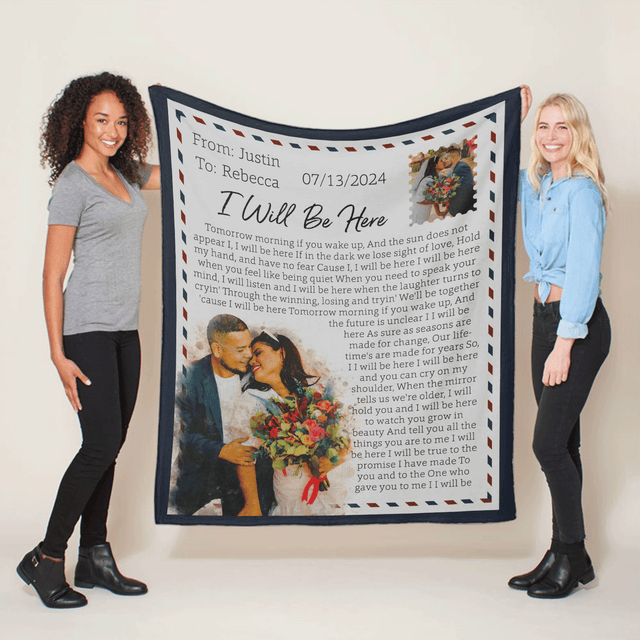 Custom Love Letter Blanket - Perfect Gift for Weddings & Anniversaries