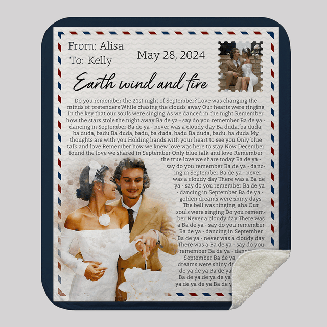 Custom Love Letter Blanket - Perfect Gift for Weddings & Anniversaries