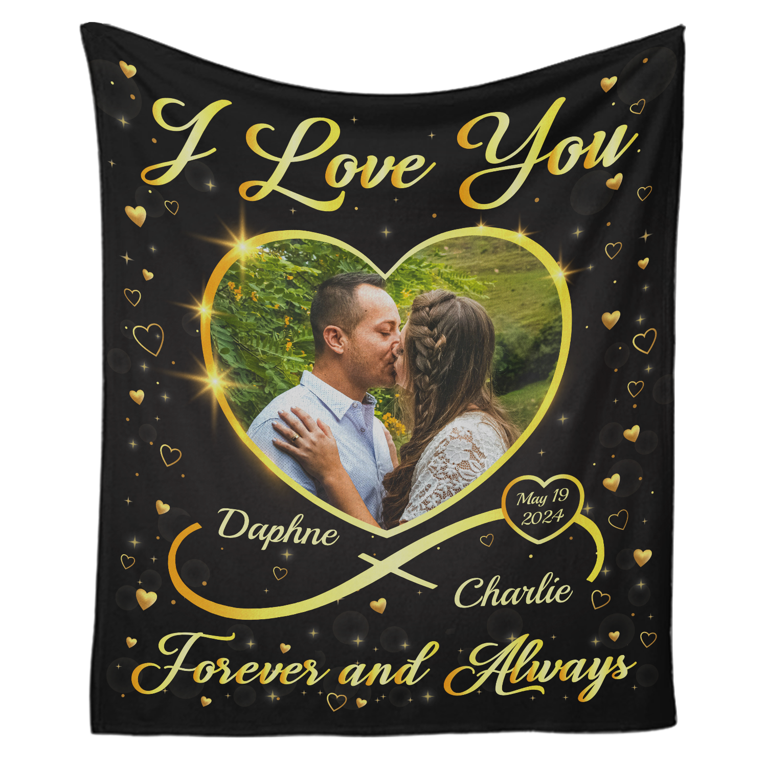 Custom Infinity Love Couple Blanket