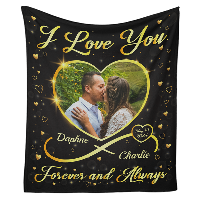 Custom Infinity Love Couple Blanket