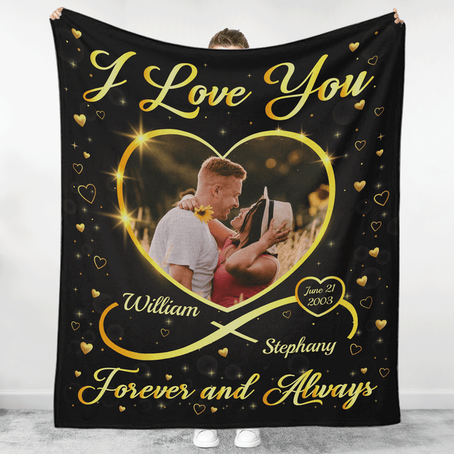 Custom Infinity Love Couple Blanket