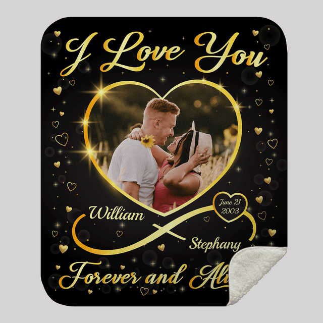 Custom Infinity Love Couple Blanket