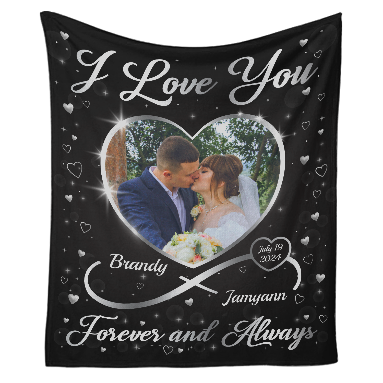 Custom Infinity Love Couple Blanket