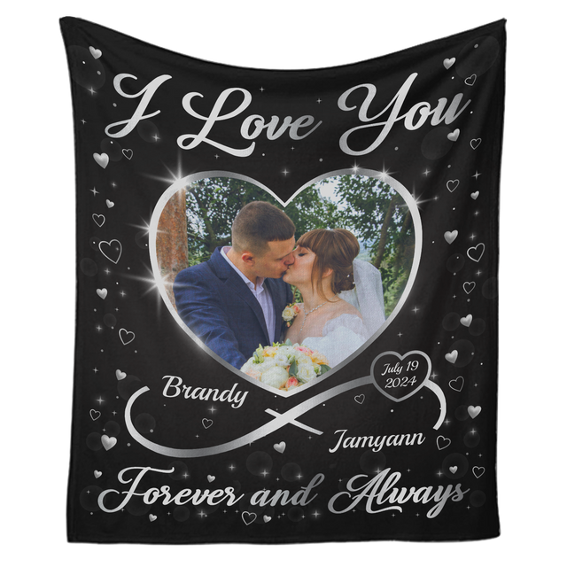 Custom Infinity Love Couple Blanket