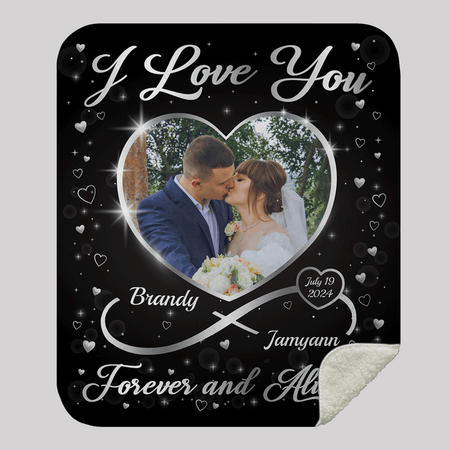 Custom Infinity Love Couple Blanket