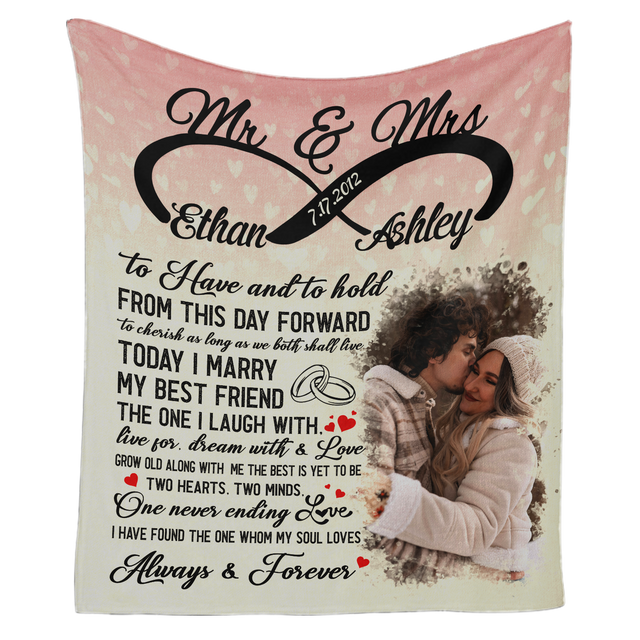 Personalized Wedding Vow Blanket