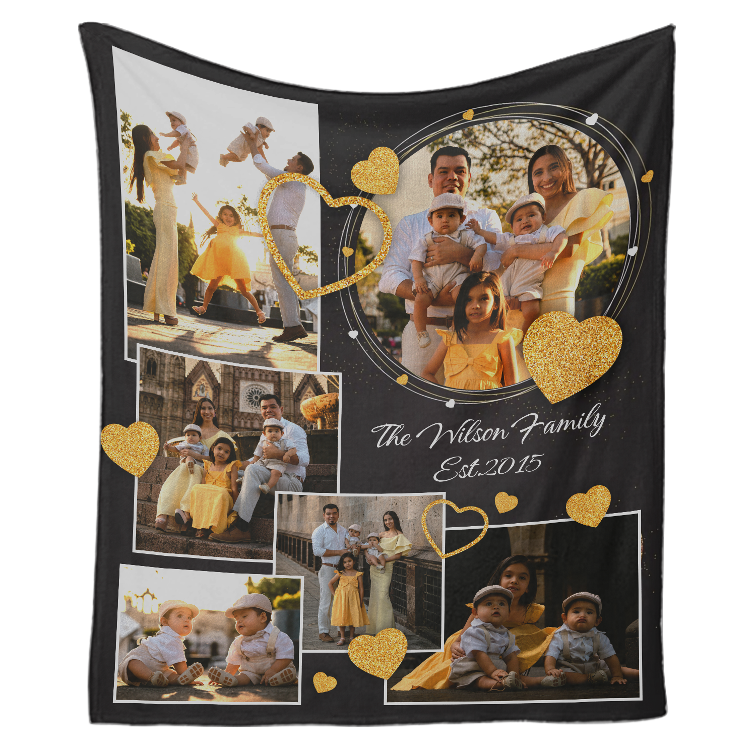 Personalized Family Photo Blanket – Custom Family Keepsake