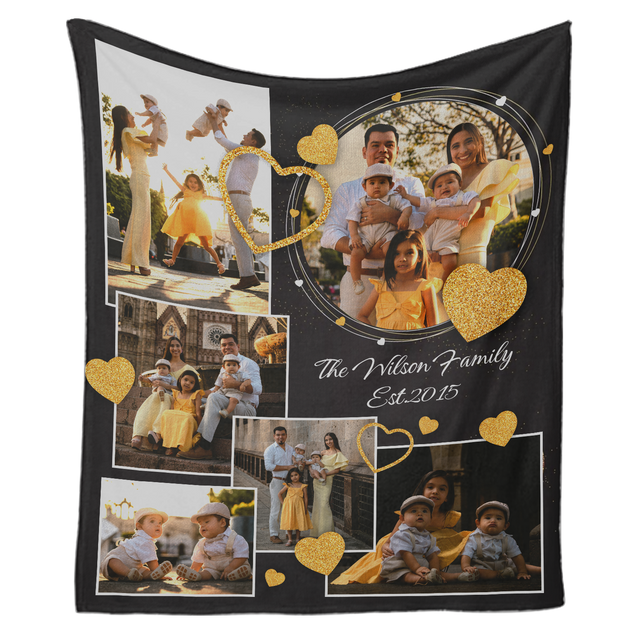 Personalized Family Photo Blanket – Custom Family Keepsake