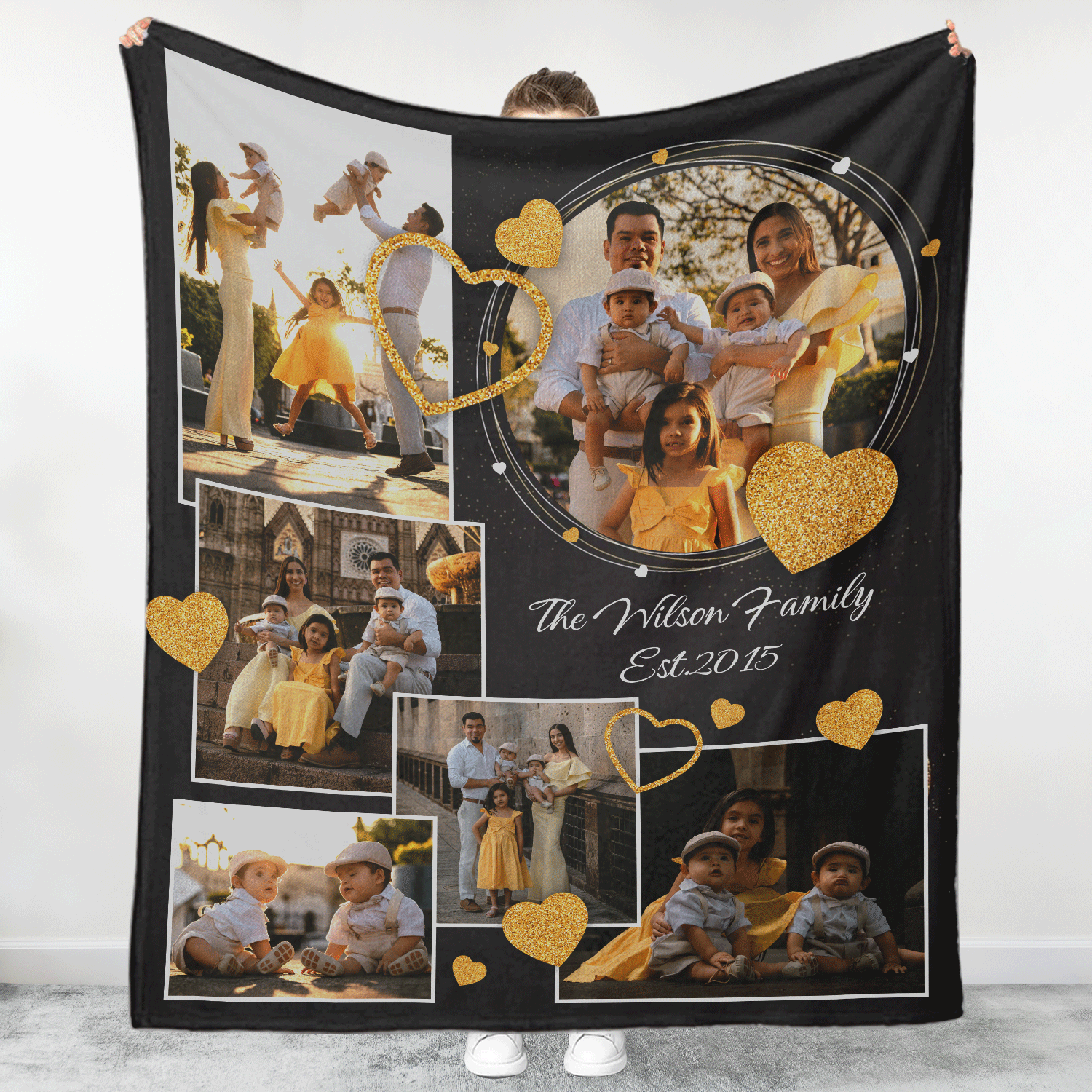 Personalized Family Photo Blanket – Custom Family Keepsake