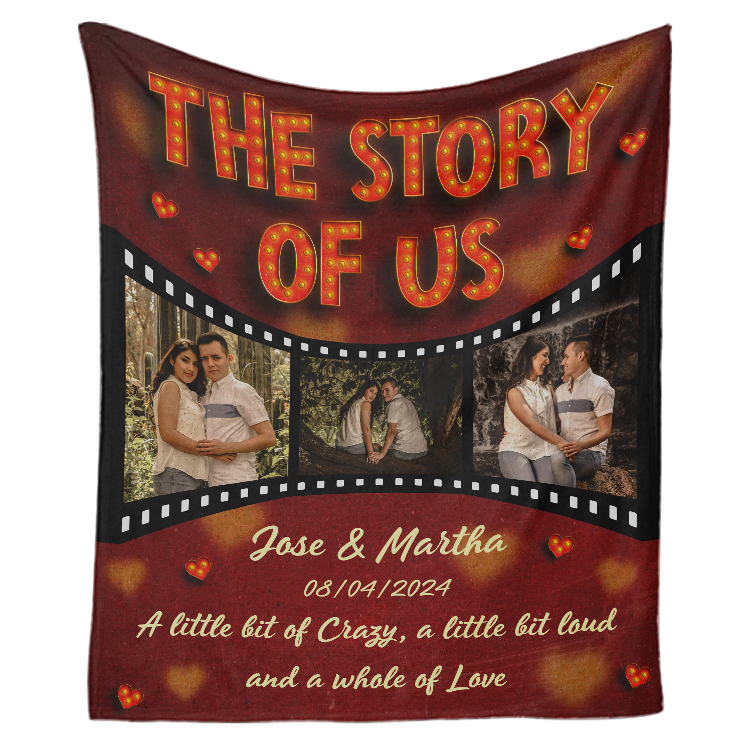 Personalized “The Story of Us” Photo Blanket