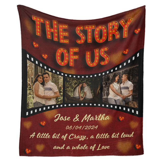 Personalized “The Story of Us” Photo Blanket