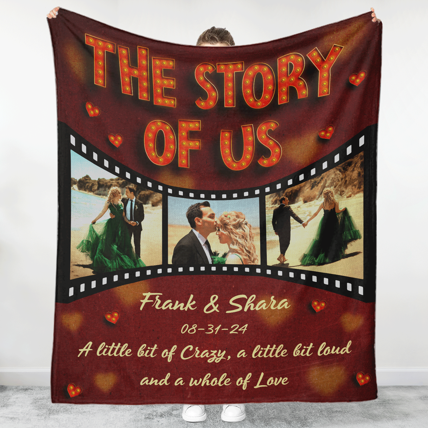 Personalized “The Story of Us” Photo Blanket