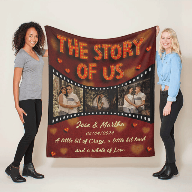 Personalized “The Story of Us” Photo Blanket