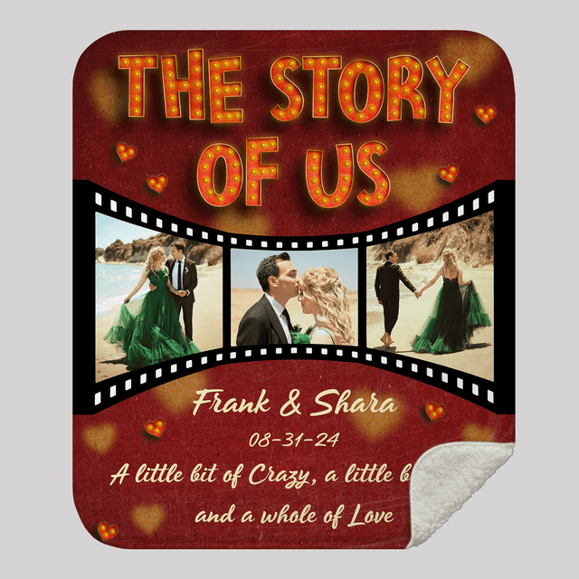 Personalized “The Story of Us” Photo Blanket