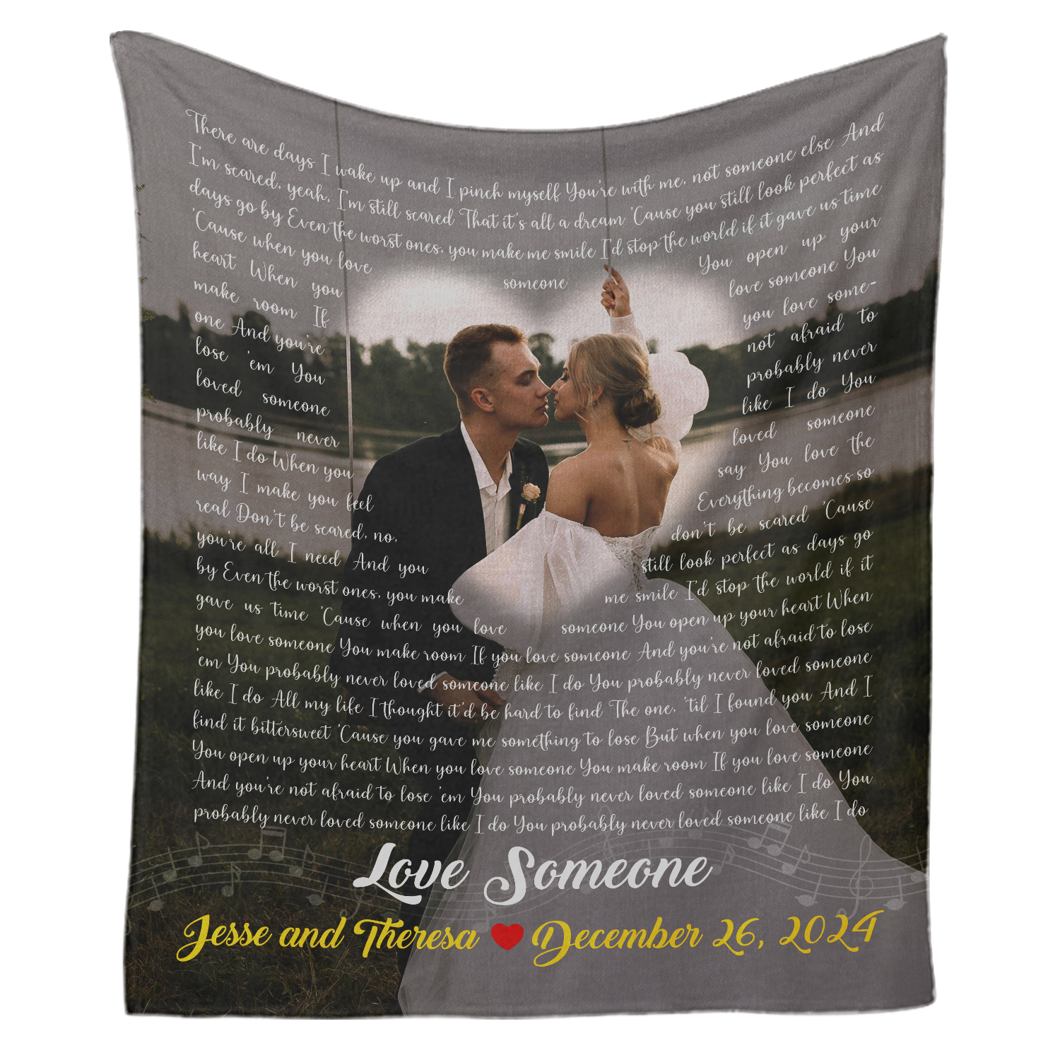 Custom Love Song Blanket - Cherish Your Special Day