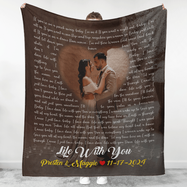 Custom Love Song Blanket - Cherish Your Special Day