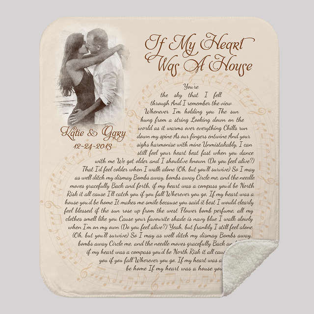 Personalized Song Lyrics Blanket with Photo – A Unique Keepsake