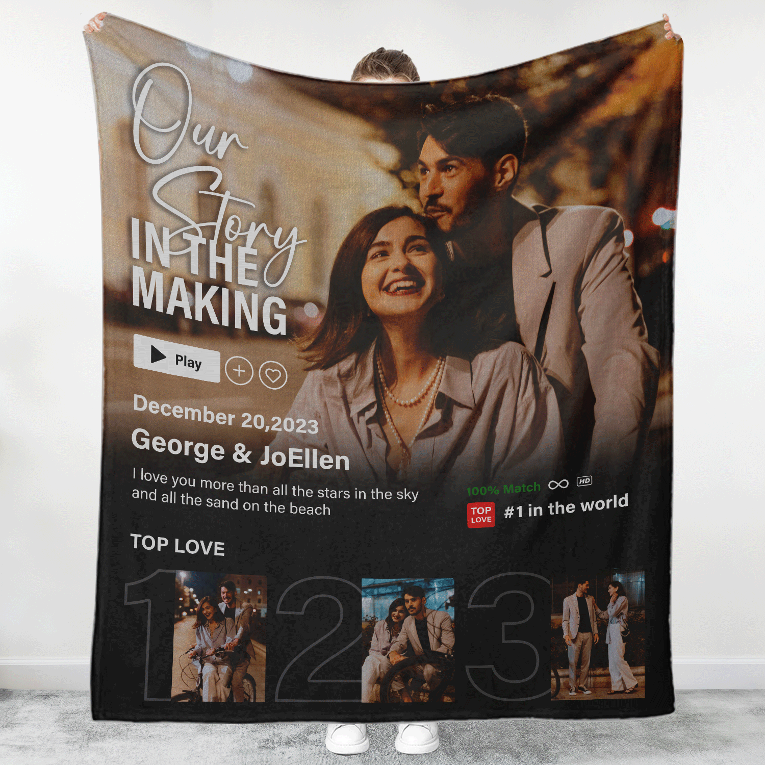 Personalized Loveflix Poster Blanket