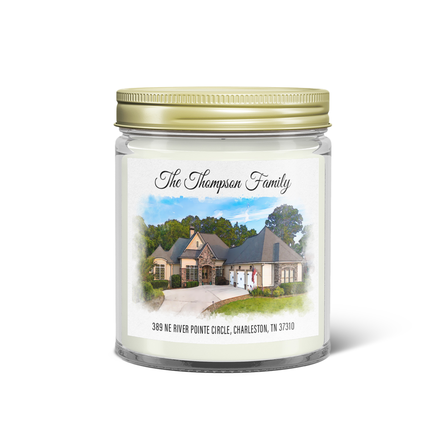 Custom House Portrait Candle - Personalized Home Keepsake