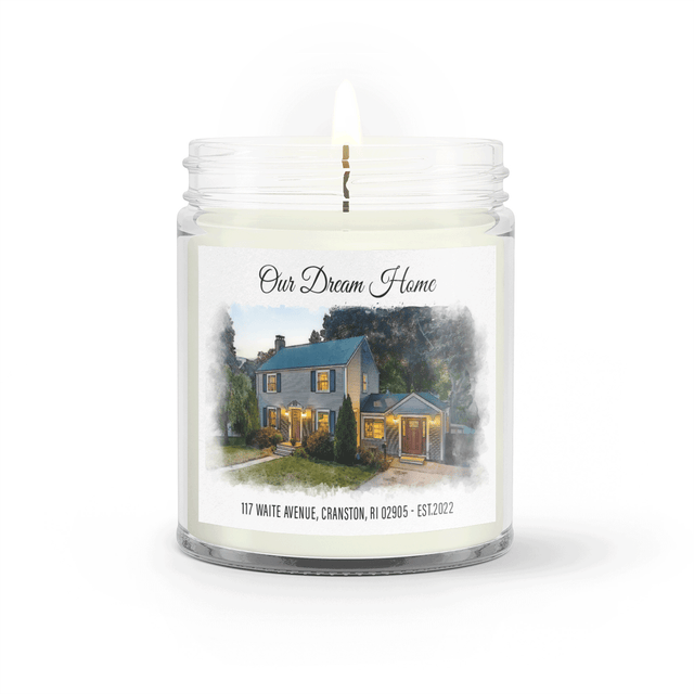 Custom House Portrait Candle - Personalized Home Keepsake