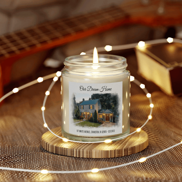 Custom House Portrait Candle - Personalized Home Keepsake