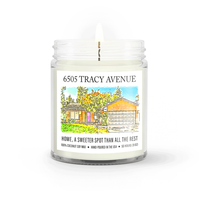 Custom House Portrait Candle – Watercolor Home Keepsake