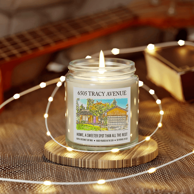 Custom House Portrait Candle – Watercolor Home Keepsake