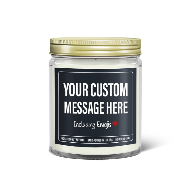 Customized Message Scented Candle – Personalize with Your Text