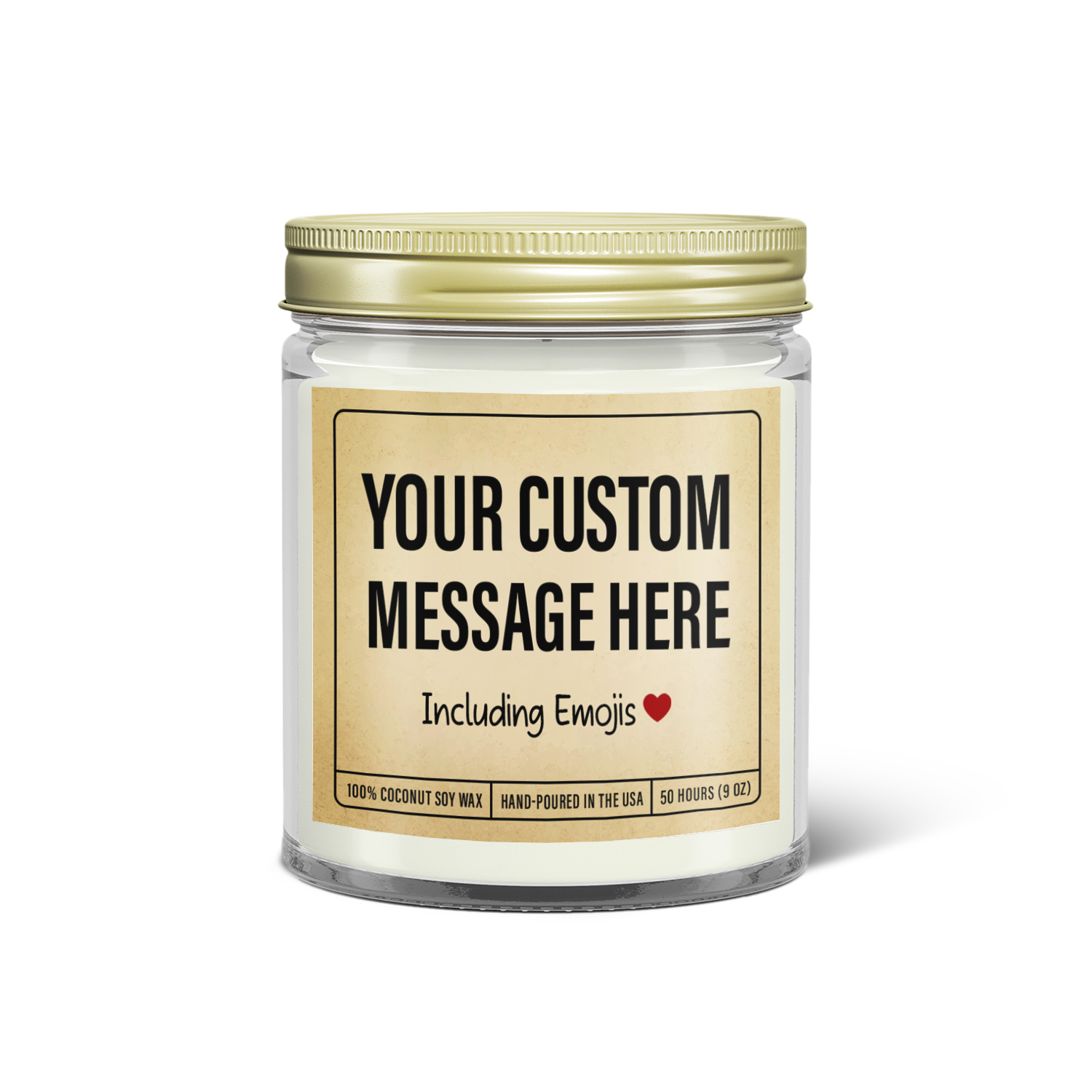 Customized Message Scented Candle – Personalize with Your Text