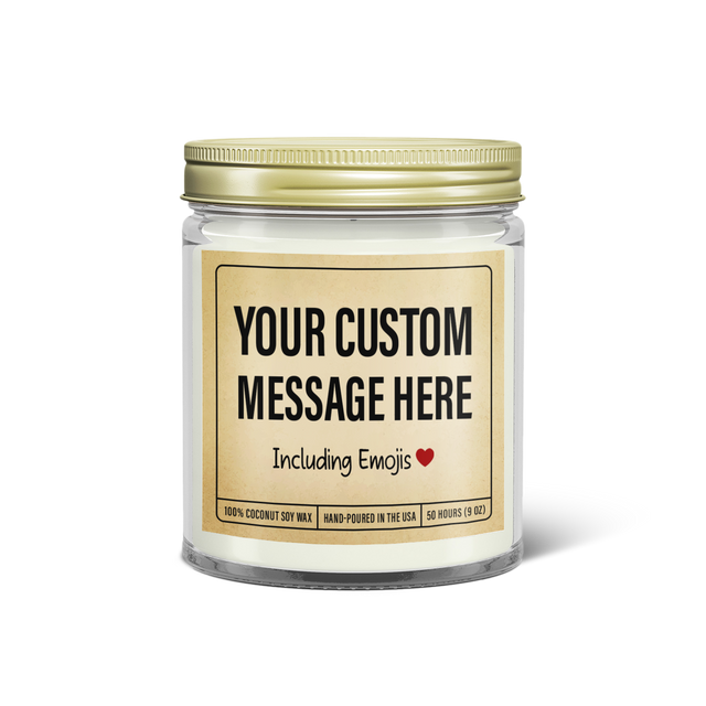 Customized Message Scented Candle – Personalize with Your Text