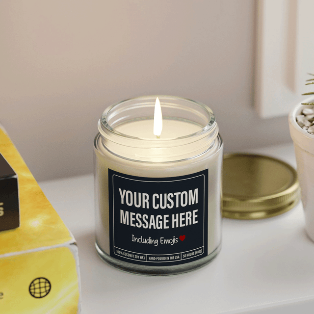 Customized Message Scented Candle – Personalize with Your Text