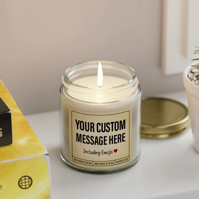 Customized Message Scented Candle – Personalize with Your Text