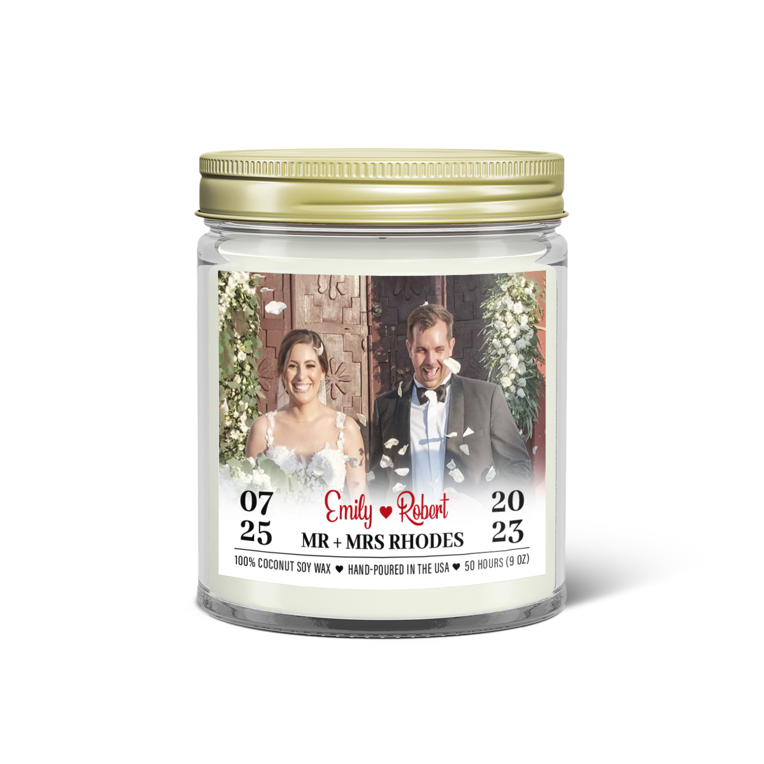 Custom Photo Candle - Couple Gifts, Custom Soy Candle