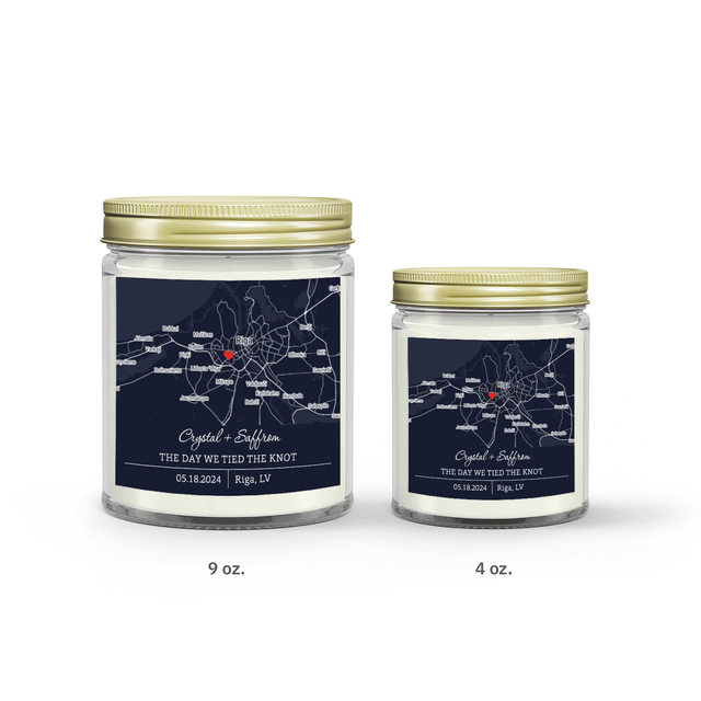 Custom City Map Candle – Personalized Engagement Gift