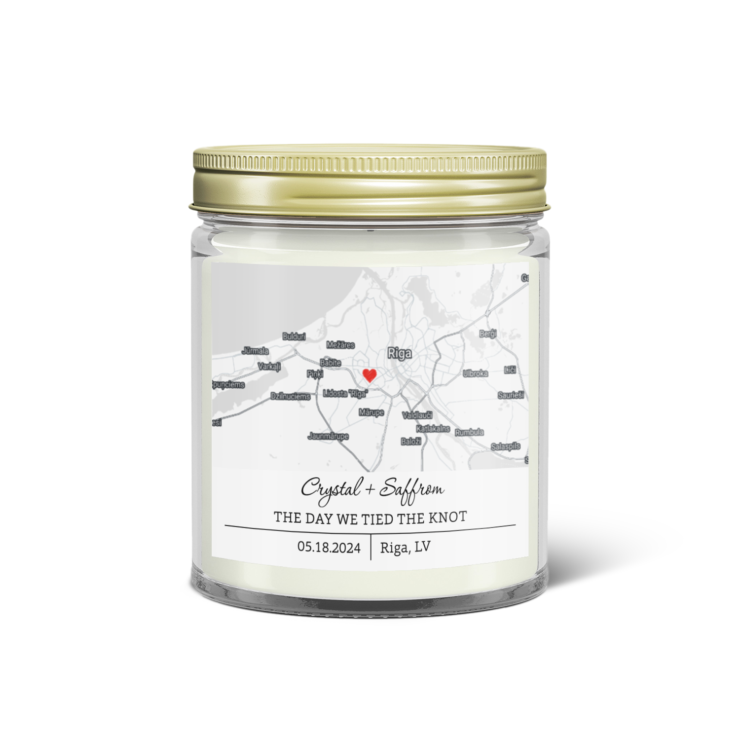 Custom City Map Candle – Personalized Engagement Gift