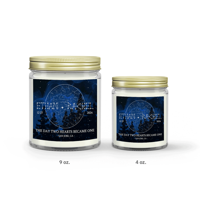 Custom Star Map By Date Candle - Night Sky, Constellation Gifts