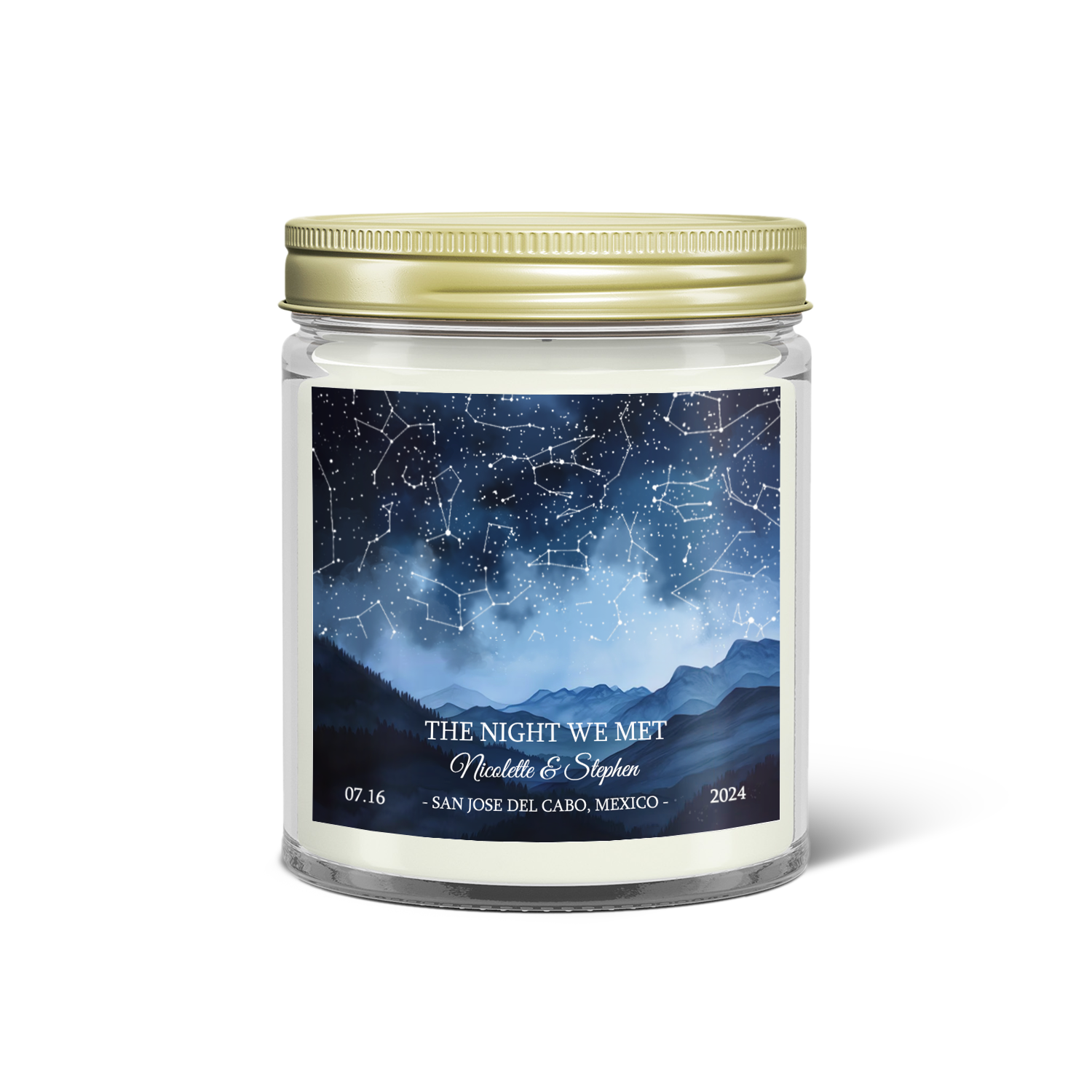 Custom Star Map Candle – Personalized Night Sky Keepsake