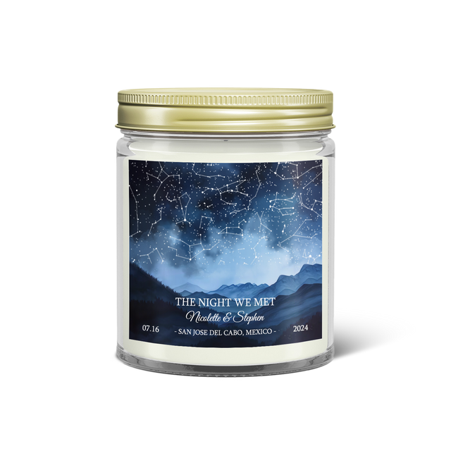 Custom Star Map Candle – Personalized Night Sky Keepsake