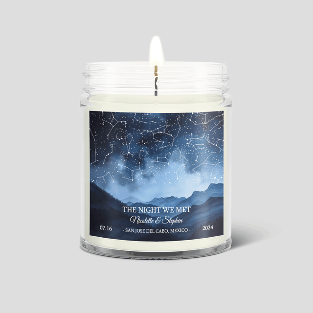 Custom Star Map Candle – Personalized Night Sky Keepsake