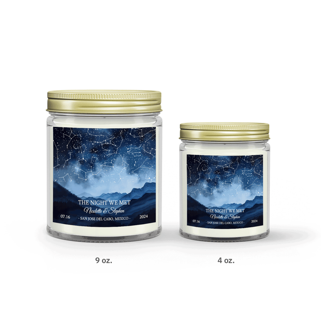 Custom Star Map Candle – Personalized Night Sky Keepsake